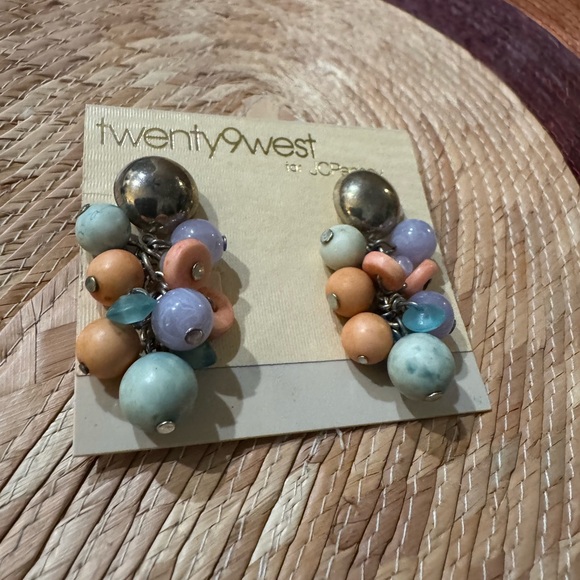 Vintage Jewelry - Vintage JCPenny Multicolor Beaded Earrings